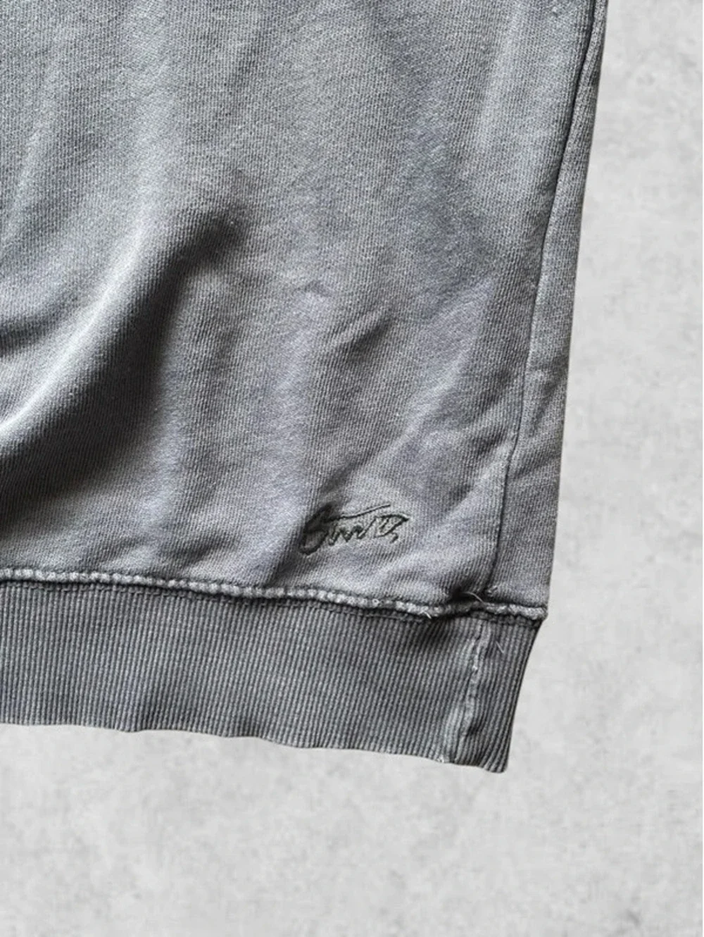 Pull&Bear Men Sweatshirt S Boxy Loose Gray Cotton Vintage Wash Soft Pullover